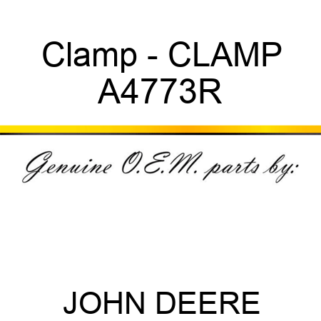 Clamp - CLAMP A4773R