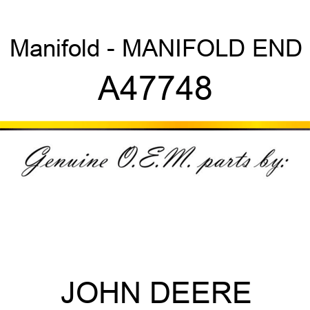 Manifold - MANIFOLD, END A47748
