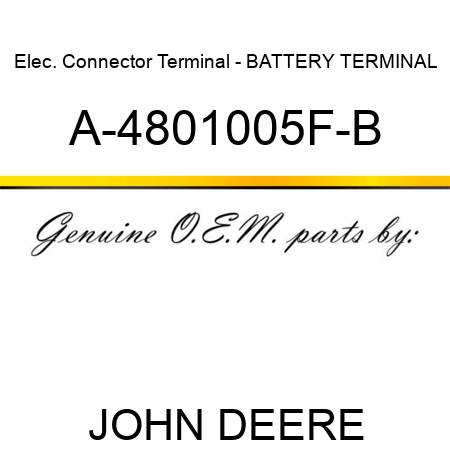 Elec. Connector Terminal - BATTERY TERMINAL A-4801005F-B