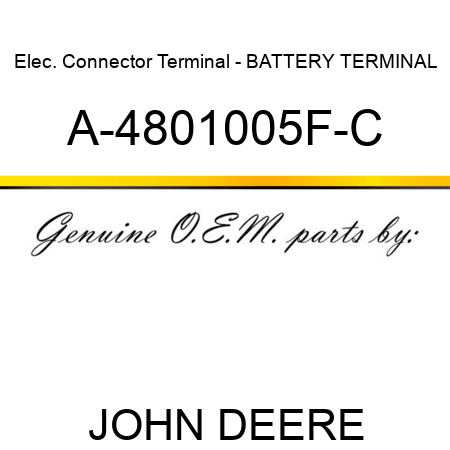 Elec. Connector Terminal - BATTERY TERMINAL A-4801005F-C