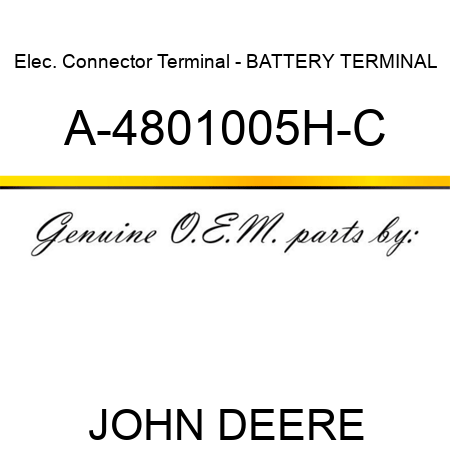 Elec. Connector Terminal - BATTERY TERMINAL A-4801005H-C