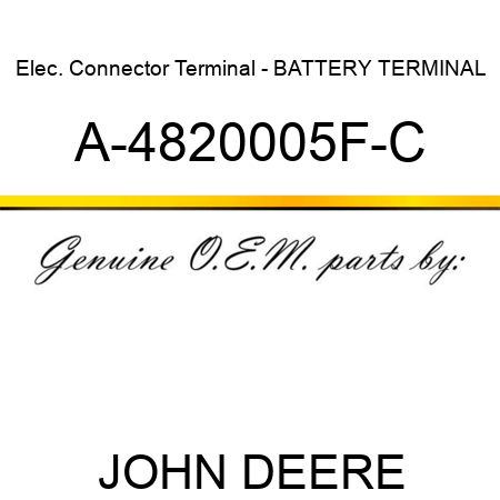 Elec. Connector Terminal - BATTERY TERMINAL A-4820005F-C