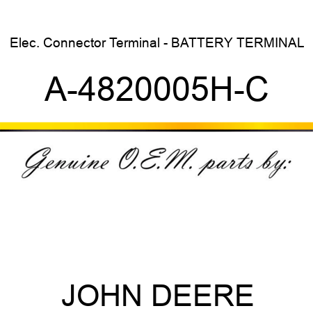 Elec. Connector Terminal - BATTERY TERMINAL A-4820005H-C