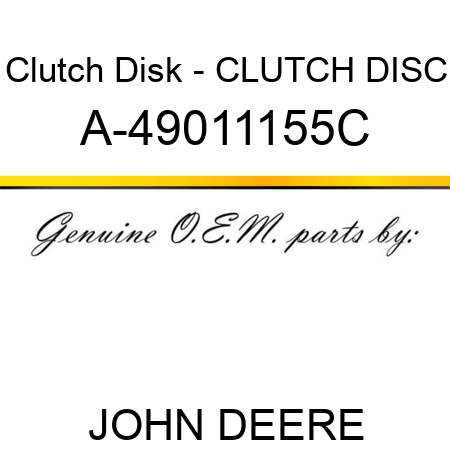 Clutch Disk - CLUTCH DISC A-49011155C