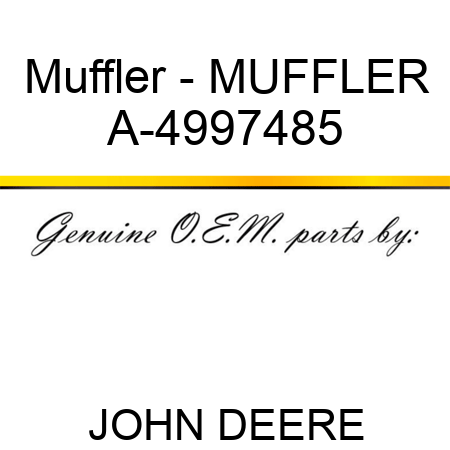 Muffler - MUFFLER A-4997485