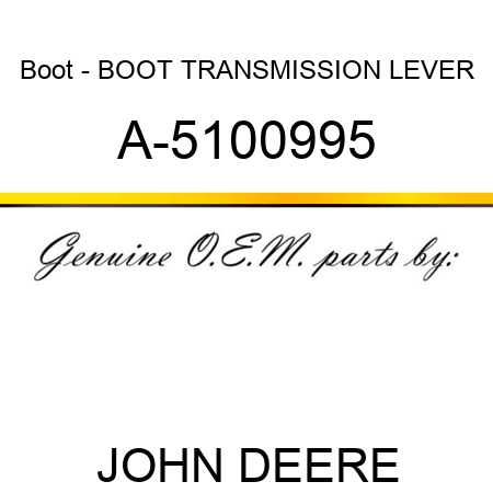 Boot - BOOT, TRANSMISSION LEVER A-5100995