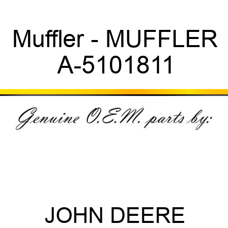 Muffler - MUFFLER A-5101811