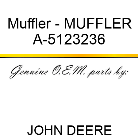 Muffler - MUFFLER A-5123236