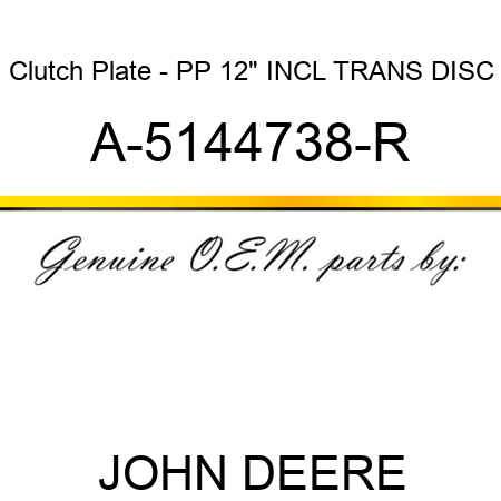 Clutch Plate - PP 12