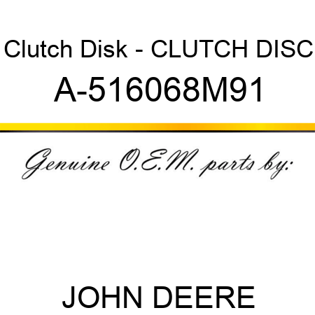 Clutch Disk - CLUTCH DISC A-516068M91