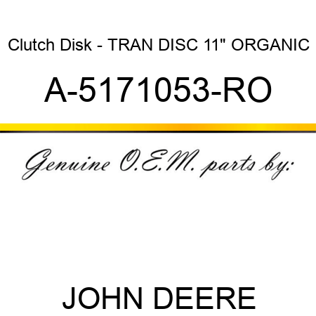 Clutch Disk - TRAN DISC 11