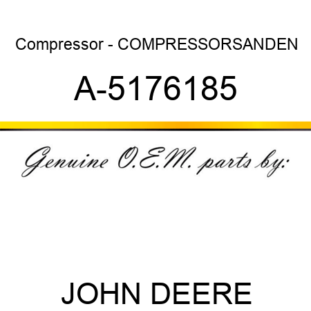 Compressor - COMPRESSOR,SANDEN A-5176185