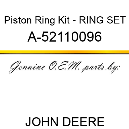 Piston Ring Kit - RING SET A-52110096