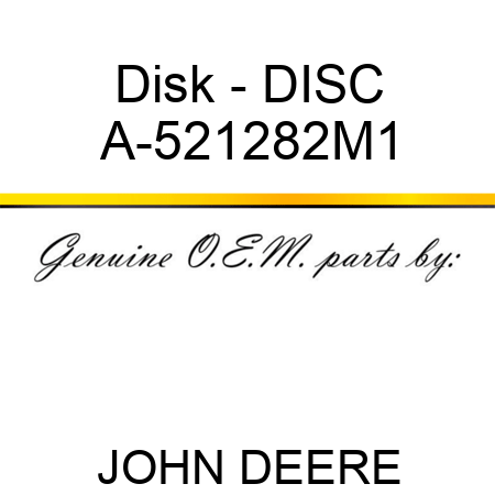 Disk - DISC A-521282M1