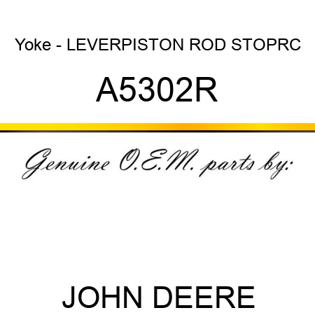 Yoke - LEVER,PISTON ROD STOP,RC A5302R