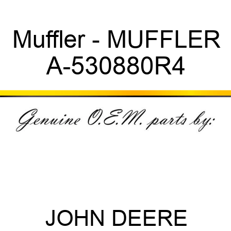 Muffler - MUFFLER A-530880R4