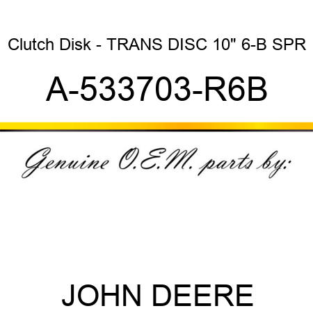 Clutch Disk - TRANS DISC 10