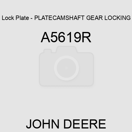 Lock Plate - PLATE,CAMSHAFT GEAR LOCKING A5619R