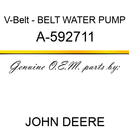 V-Belt - BELT, WATER PUMP A-592711