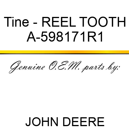 Tine - REEL TOOTH A-598171R1