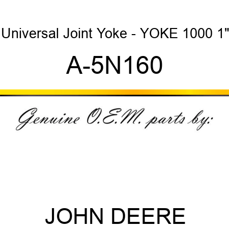Universal Joint Yoke - YOKE 1000 1