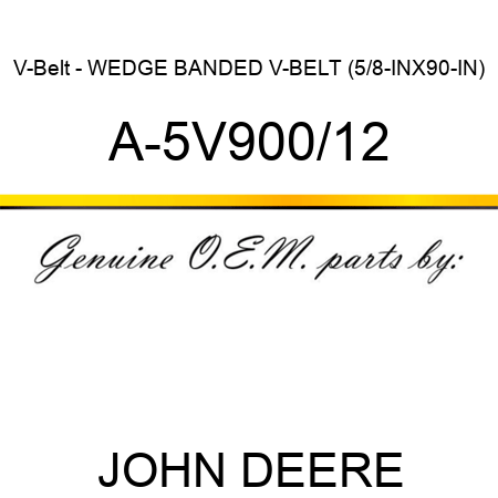 V-Belt - WEDGE BANDED V-BELT (5/8-INX90-IN) A-5V900/12
