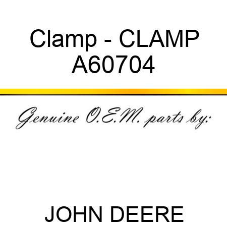 Clamp - CLAMP A60704