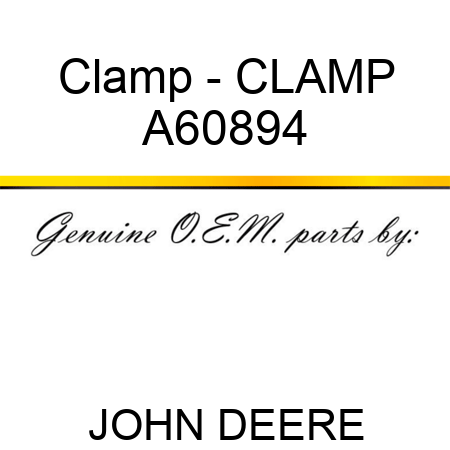 Clamp - CLAMP A60894