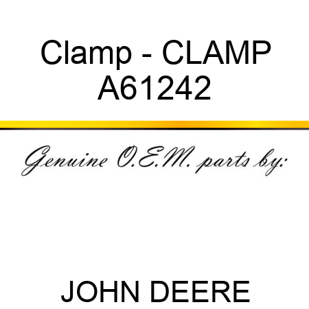 Clamp - CLAMP A61242