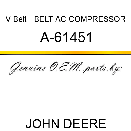 V-Belt - BELT, AC COMPRESSOR A-61451