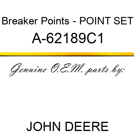 Breaker Points - POINT SET A-62189C1