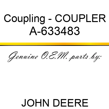 Coupling - COUPLER A-633483