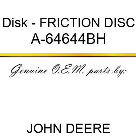 Disk - FRICTION DISC A-64644BH