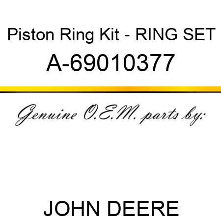 Piston Ring Kit - RING SET A-69010377