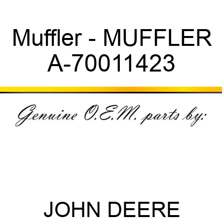 Muffler - MUFFLER A-70011423