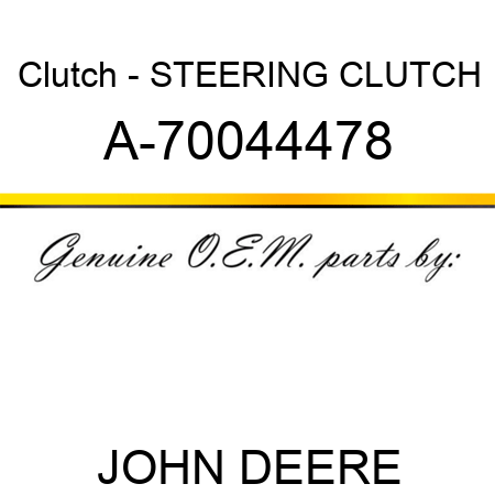 Clutch - STEERING CLUTCH A-70044478
