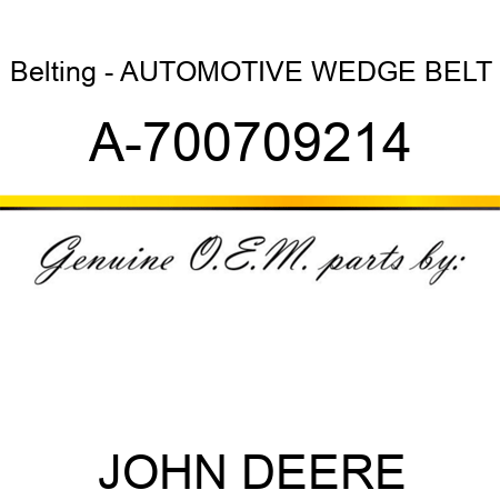 Belting - AUTOMOTIVE WEDGE BELT A-700709214