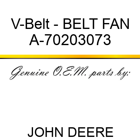 V-Belt - BELT, FAN A-70203073