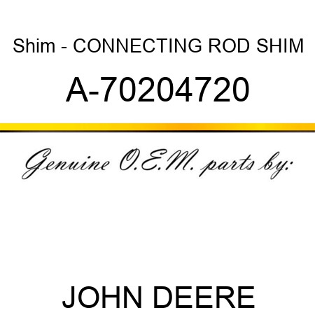 Shim - CONNECTING ROD SHIM A-70204720