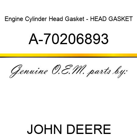 Engine Cylinder Head Gasket - HEAD GASKET A-70206893