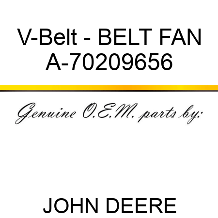 V-Belt - BELT, FAN A-70209656