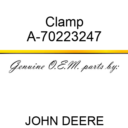 Clamp A-70223247