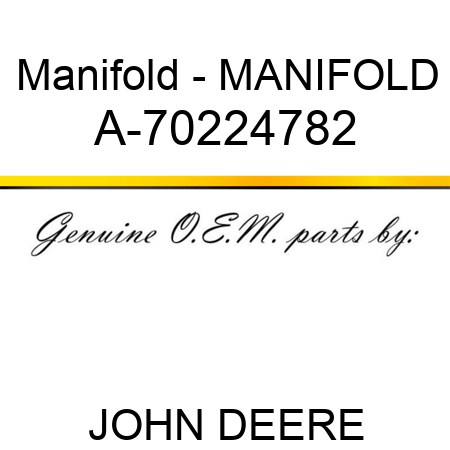 Manifold - MANIFOLD A-70224782
