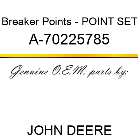 Breaker Points - POINT SET A-70225785