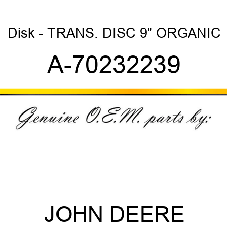 Disk - TRANS. DISC, 9