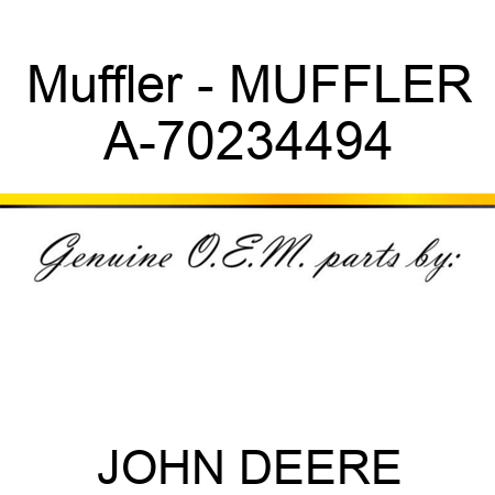 Muffler - MUFFLER A-70234494