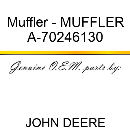 Muffler - MUFFLER A-70246130