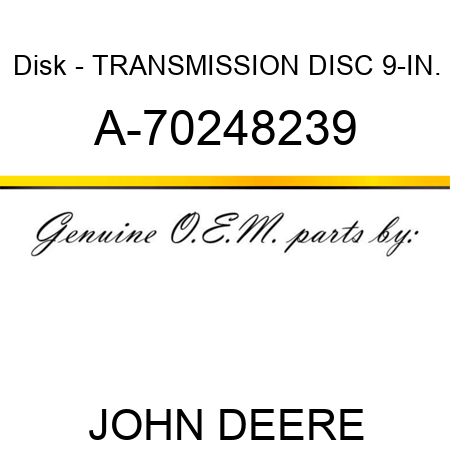 Disk - TRANSMISSION DISC, 9-IN. A-70248239