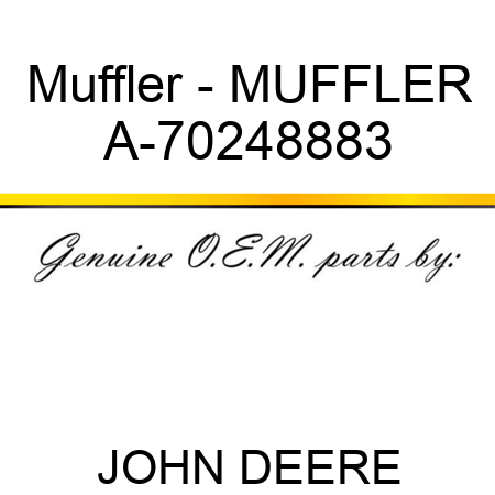 Muffler - MUFFLER A-70248883