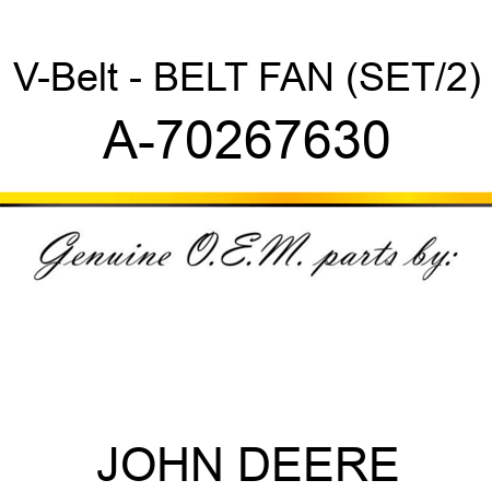 V-Belt - BELT, FAN (SET/2) A-70267630